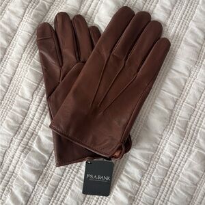 NWT Jos. A. Bank Genuine Brown Leather Gloves